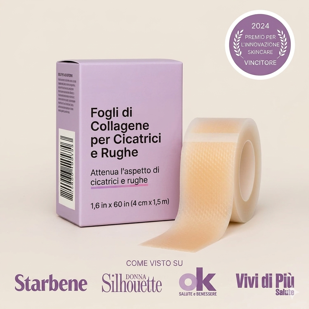 Nastro al Collagene in Silicone – Patch Levigante per Rughe e Cicatrici